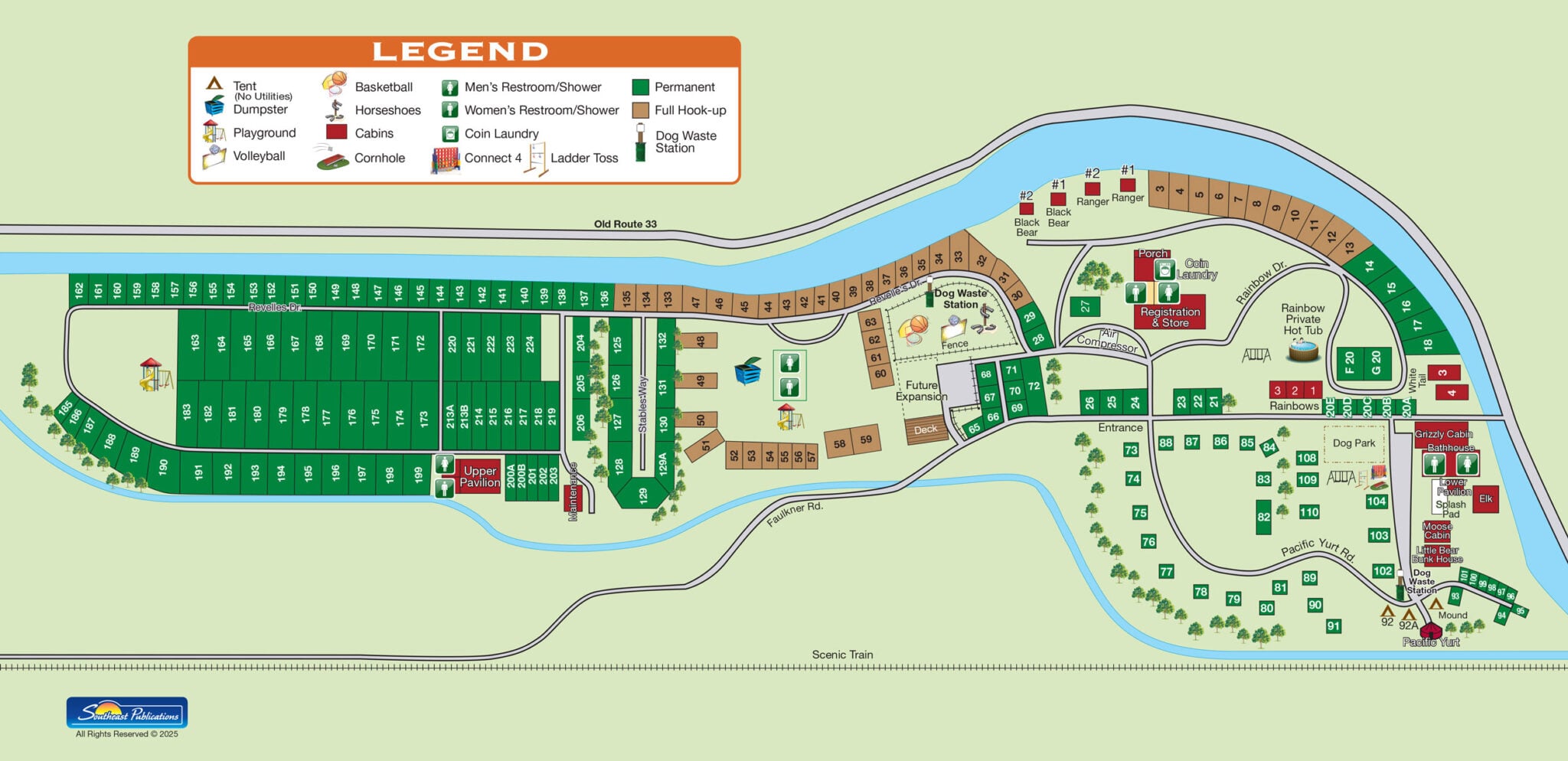 Revelle's River Resort map